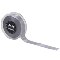 JAM Paper - Ruban de satin double face - 7/8" l x 25 m - Argent-Couleur: Argent