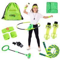 Bintiva - Ensemble d'exercices pour enfants-Gardez-les actifs : Créez une expérience de liaison agréable sans écran avec vos enfants grâce à l'exercice en utilisant nos accessoires de gym dans cet ensemble spécialement conçus pour leur parcours de remise en forme ! Soyez cool, restez en forme et hydraté avec Born Toys Fitness.
