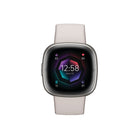 Google - Fitbit Sense 2 montre intelligent – Blanc lunaire/Aluminium platine-Design mince : Sense 2 est conçu pour se sentir naturel sur votre poignet et compléter les styles à la fois décontractés et élégants. Il est élégant et mince avec de toutes nouvelles attaches de bande surélevées qui le rendent plus confortable à porter toute la journée