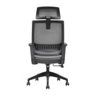 Brassex - Chaise de bureau Jared - Gris-Structure en métal et bois composite pour un cadre solide et résistant