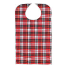BIOS Living - Protège de vêtement - tissu écossais rouge-Pour des repas sans dégâts
