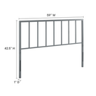 Modway - Tatum Tête de lit Queen - Gris-Construction en fer revêtu de poudre