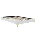 Modway - Sutton Performance Velvet Cadre de lit queen-lit, Blanc-Cadre de lit queen-lit
