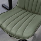 HOMCOM - Chaise d’ordinateur pivotante à 360-degrés sans accoudoirs - vert foncé-Matériaux : Microfibre (100 % polyester), mousse, panneau composite