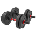 Soozier - Ensemble d’haltères ajustables 2‑en‑1 de 33 lb-33 lb (15 kg) poids total, à assembler selon vos envies