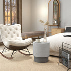 HOMCOM - Table d’appoint finition béton - gris-Équipé de quatre patins de pied réglables pour assurer l'équilibre sur toute surface 