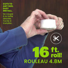 Alien Tape - Shield Ruban adhésif transparent imperméable pour intérieur et extérieur – 10,2 cm x 1,5 m – Lot de 3-Ce ruban d'étanchéité aide vos réparations à être plus imperceptibles car il est de nature transparente
