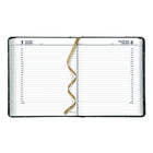 Brownline - 2027 agenda quotidien Traditional – 8 1/8 po x 6 9/16 po – vert marbré-Reliure cousue avec couverure rigide marbrée vert. Épine et coins noirs