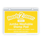 Ready 2 Learn - Tampon encreur lavable géant - Jaune - 6,2 po L x 4,1 po l - Paquet de 2-Créez des images vives: L'encre de haute qualité fournit des images nettes une fois tamponnées. Utilisez-le pour décorer des affiches, des panneaux, des cahiers et bien plus encore !