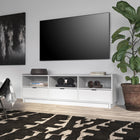 Prepac - Meuble de rangement pour téléviseur Simply Modern 70,25 po avec 3 tablettes et 3 tiroirs - Blanc-7