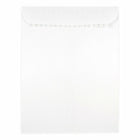 Jam Paper - Enveloppes pour catalogue à bout ouvert – 25,4 cm H x 33 cm l – Blanc – Paquet de 25- Dispose d'un rabat droit avec fermeture gommée et finition papier lisse