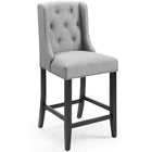 Modway - Baronet Tissu rembourré Tabouret de comptoir - Gris clair - Ensemble de 2-Rembourrage en mousse dense