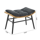 Manhattan Comfort - Ensemble de 6 fauteuils à bascule modernes d'extérieur Benson - Gris-Table basse avec verre trempé amovible