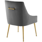 Modway - Discern Velours Performance Rembourré Chaise à manger Ensemble de 2 - Gris-Acier inoxydable en or brossé