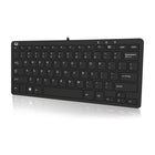 Adesso - 510HB Clavier USB Mini avec Hub USB intégré - noir-Design compact et portable pour la maison, le bureau et les déplacements