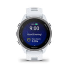 Garmin - Forerunner 170 Music - Whitestone avec bracelet Whitestone/Cloud Blue-Le statut VFC vous permet d'obtenir une compréhension approfondie de votre état de santé général, de votre entraînement et de votre récupération grâce à la variabilité de la fréquence cardiaque, mesurée pendant votre sommeil par l'analyse des variations d'intervalles entre chaque battement