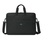 Rivacase - Gremio-Eco Sacoche pour ordinateur portable 17,3 po, noir -Fabriqué en polyester RPET recyclé à partir de l'équivalent de 7 bouteilles plastique de 500 ml.