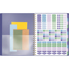 AT-A-GLANCE - Agenda hebdomadaire/mensuel BADGE géo 2025 - 11 po H x 8 1/2 po l - Violet - Bilingue-Couverture en poly imprimée d'un motif géométrique durable et résistant à l'eau