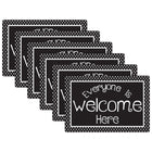 Ashley Productions - Smart Poly Tapis de souris pour ordinateur - 8" x 10" - Tout le monde est le bienvenu ici - Points NB - Paquet de 6-Commencez votre journée du bon pied avec ces accessoires élégants et fonctionnels qui arborent des citations inspirantes et des expressions positives.