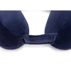 Bugatti - Oreiller de Voyage Ergonomique - Marine-Sangle Velcro réglable pour un ajustement personnalisé