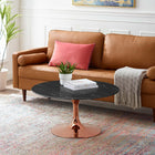 Modway - Lippa 36 po Faux marbre Table basse - Rose Black-Table en marbre artificiel