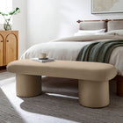 Modway - Orla Performance Velvet Banc - Taupe-Pieds cylindriques ronds