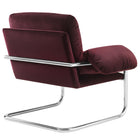 Modway - Ansel Performance Velvet Chaise d’accent - Mûrier-Épingles de pied non marquées