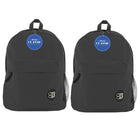 BAZIC Products - Sac à dos classique 17 po noir, paquet de 2-Un grand compartiment principal et un petit compartiment avant avec fermeture à glissière