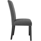Modway - Parcel Tissu Fauteuil d’appoint de salle à manger Ensemble de 2 - Gris-Finement rembourré en polyester