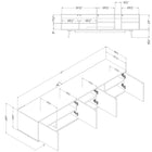 South Shore - Mezzy Meuble TV avec portes - Frêne naturel-Adapté aux grands écrans : ce meuble offre un support solide pouvant accueillir un téléviseur allant jusqu’à 75 pouces.Accessoires non inclus