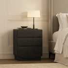 Manhattan Comfort - Ardea 20" Table de nuit contemporaine à 3 tiroirs - Noir-Tiroir à glissement fluide : doté de rails à glissement facile sans roulements à billes pour une utilisation quotidienne