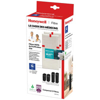 Honeywell - Filtres HEPA de Purificateur d’ai - Paquet de 2-Compatible avec les modèles Honeywell HPA075BC et HPA175B- véritable HEPA filtre qui s’adapte à Honeywell HPA075BC (nécessite 1 filtre) et HPA175BC (nécessite 2 filtres)