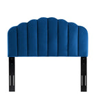 Modway - Veronique Performance Velvet Tête de lit complète/Queen, Marine-Rembourrage en mousse dense