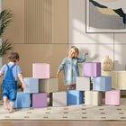 Soozier - Ensemble de 12 blocs de mousse souples pour tout-petits - Couleurs pastel-Conçu pour permettre aux bébés et aux jeunes enfants de grimper, de ramper, d'explorer et de glisser  