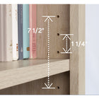 Sauder - Bibliothèque Arch à 5 étagères - Châtaignier crayeux-Instructions claires: Avec des instructions illustrées et des pièces étiquetées, l'assemblage est rapide et facile