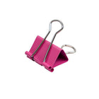 JAM Paper - Pinces à reliure colourées - taille moyenne - 32 mm (1 1/4 po) - pinces à reliure roses - paquet de 15-Quantité : 15 clips par paquet | Durables et réutilisables