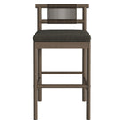 Modway - Eleni Terrasse extérieure Bois de teck Tabourets de bar Ensemble de 2 - Gris silex-8