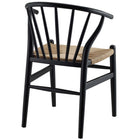 Modway - Flourish Fuseau Fauteuil d’appoint de salle à manger Ensemble de 2 - Noir-Livré entièrement assemblé