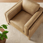 Modway - Roscoe Cuir végane Fauteuil - Toast-Silhouette à profil bas