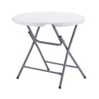 TygerClaw - Table pliante ronde antidérapante durable 32"-Surface ronde de 80 cm offre un espace de travail confortable pour plusieurs utilisateurs