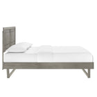 Modway - Marlee Bois Lit à plateforme queen avec cadre angulaire, Gris-Construction en bois, MDF et placage