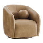 Modway - Holland Pivot Cuir végane Fauteuil - Grillé-Fauteuil pivotant courbé