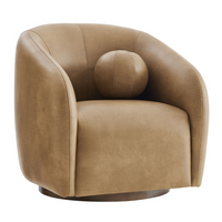 Modway - Holland Pivot Cuir végane Fauteuil - Grillé-Fauteuil pivotant courbé