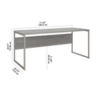Bush Business Furniture - Table d'ordinateur hybride 72 po L x 30 po P, gris platine (HYD373PG)-Le bureau comprend trois œillets de gestion des câbles intégrés pour garder les cordons et les câbles hors de portée