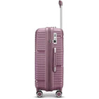 TRAVLR - Valise d'enregistrement légère à coque rigide, 24 po - Rose-Système d'expansion à fermeture éclair pour 20 % d'espace de rangement en plus