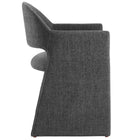 Modway - Talia Tissu rembourré Fauteuil à manger - Charbon de bois-Goupilles de pied protégeant le plancher