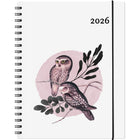 Socadis - W. Maxwell Agenda 2026 Garbo - 8.5 po x 11 po - Hiboux - Bilingue-Janvier à décembre 2026