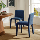 Modway - Rhodes Tissu tapis Chaise à manger - Marine-OEKO-TEX® STANDARD 100 Tissu Certifié et Recyclé
