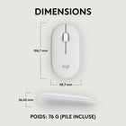 Logitech - Pebble Mouse 2 M350s fine sans fil Bluetooth, portable, légère, boutons personnalisables - Blanc-8