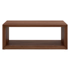 Hudson&Canal - Table basse rectangulaire Osmond 48" de largeur - Noyer satiné-La table est fabriquée à partir de matériaux MDF de haute qualité et durables
